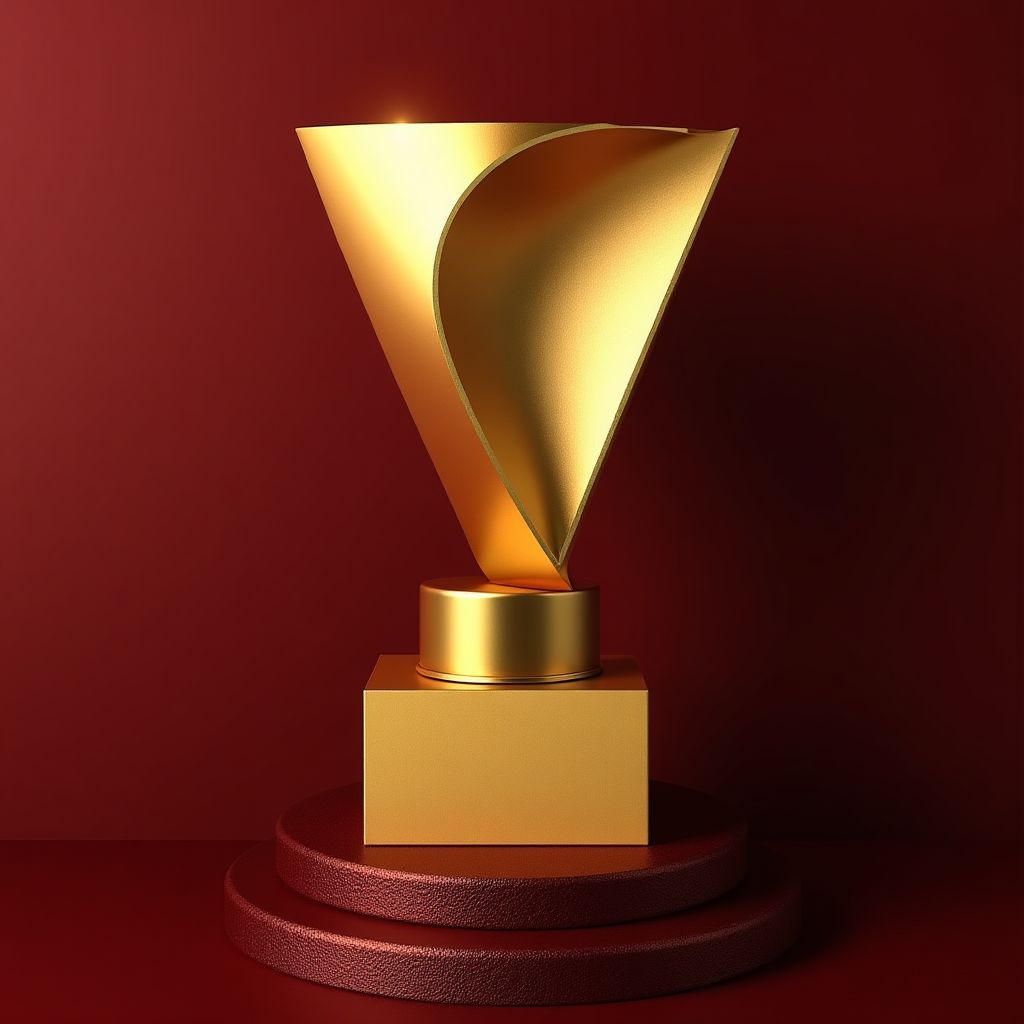 Equipo recibiendo premio de industria